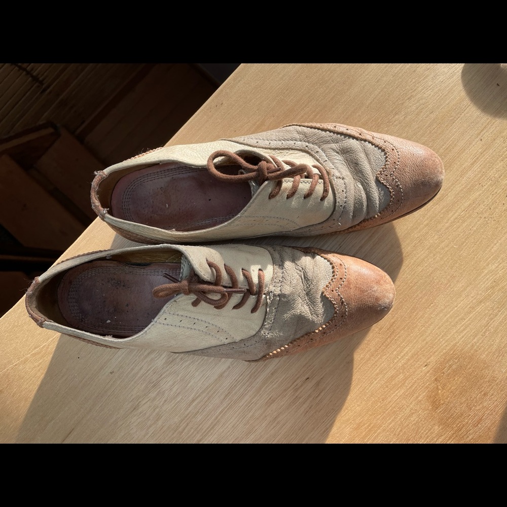 H by Hudson Charlie colourblock leather oxfords
